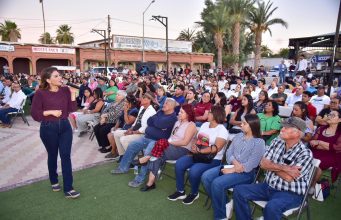 Lorenia Valles inicia en el norte de Sonora su recorrido como aspirante a la coordinación de la defensa de la transformación