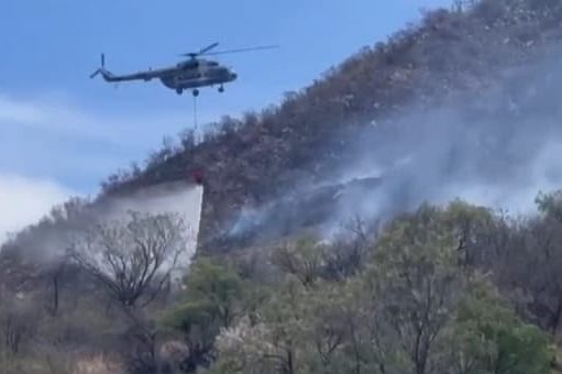 Incendio forestal en Arivechi alcanza 70% de control y avanzan labores de liquidación