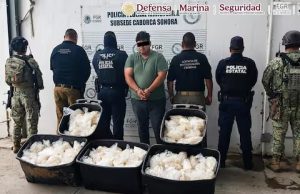 Aseguran 200 kilos de metanfetamina ocultos en carretes industriales en Sonora; hay un detenido