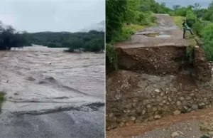 Huracán Polo deja derrumbes y cierres en carreteras de Sonora