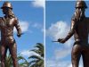 Causa polémica por sus proporciones escultura de la Mujer Minera en Caborca