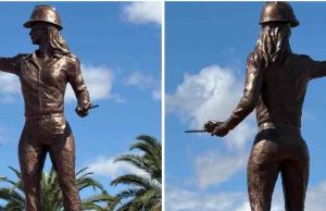 Causa polémica por sus proporciones escultura de la Mujer Minera en Caborca